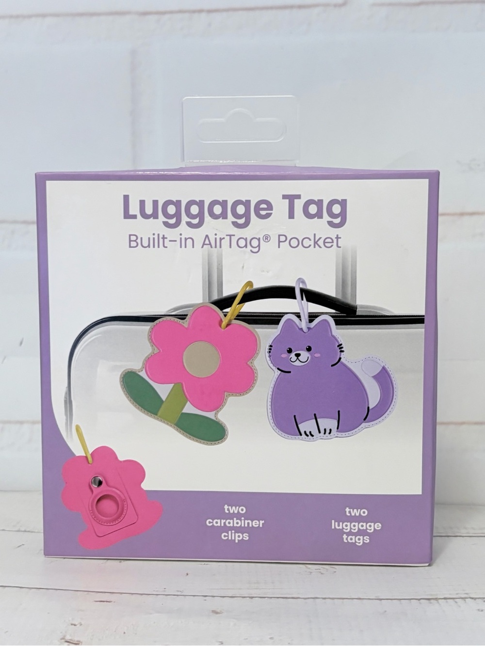 Vivitar Luggage Tag Set W/Built in Air Tag Pocket NIB